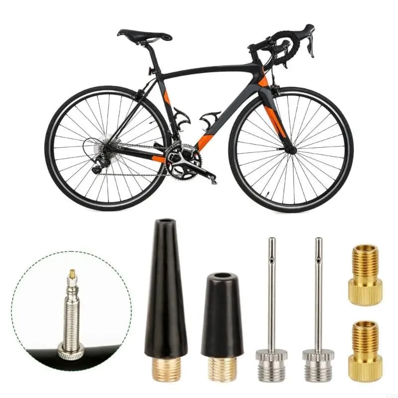 Set di aghi per pompa a sfere Adattatori per valvole per pneumatici per bici Adattatore per ugello per ago Gonfiatore per pneumatici per bici Pompa adattatore per ago per pompe ad aria