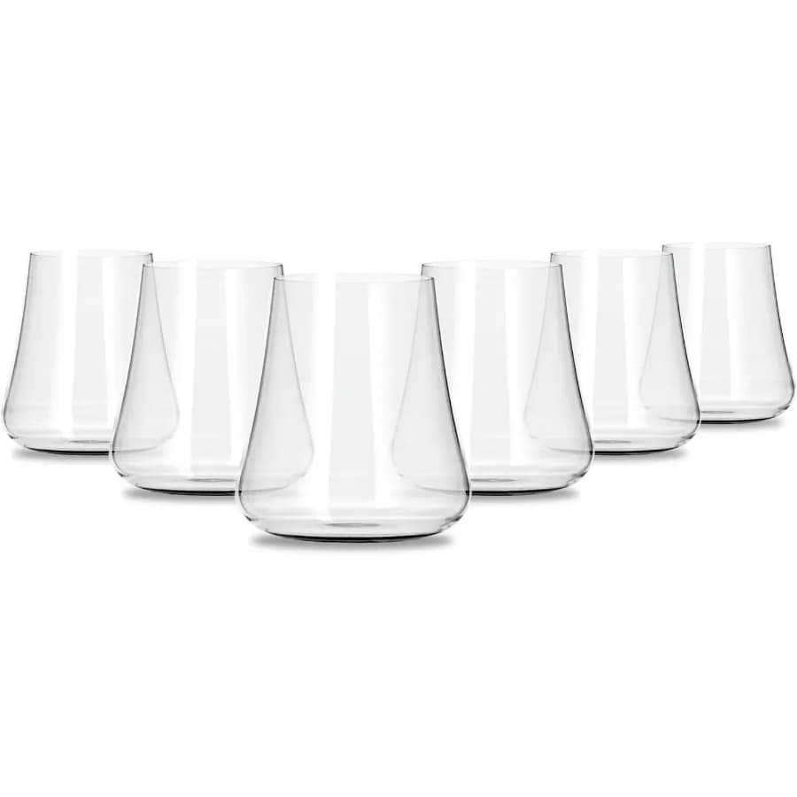 Bicchieri da vino in cristallo senza stelo, set da 6 - Bicchieri universali premium per vino, birra, whisky e cocktail - Lavastoviglie