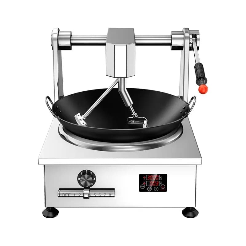 Wok Elettrico Commerciale Multifunzione per Cucina, Macchina Automatica per Frittura e Cottura, Attrezzatura Intelligente per Ristoranti