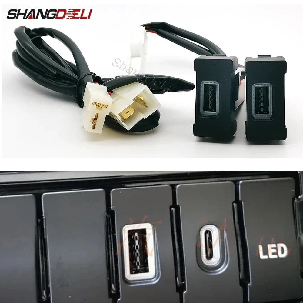 12V/24V Auto QC3.0 USB Double Door Charger Adapter Phone Charging Adapter Interface socket for Iveco Accessories Newspapers