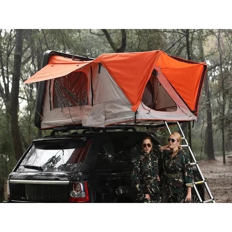 Tenda da Tetto per Auto Rigida per 4 Persone, Ideale per Campeggio Familiare