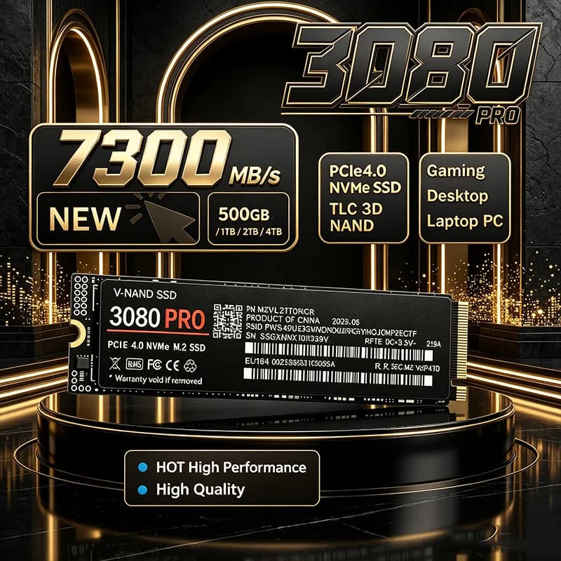 Gaming 3080PRO M.2 NVMe SSD PCIe 4.0 X4 7300MBs TLC 3D NAND 2280 internal drive 500GB to 4TB for PS5 PC laptop 2026 NEW