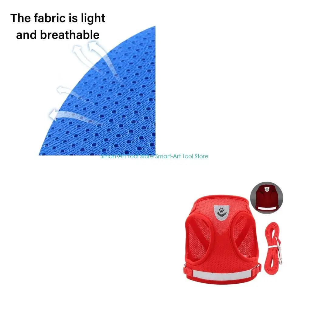 E1PB Gilet riflettente per cani Facile da indossare Cintura toracica Imbracatura per piccole razze Attrezzatura da passeggio
