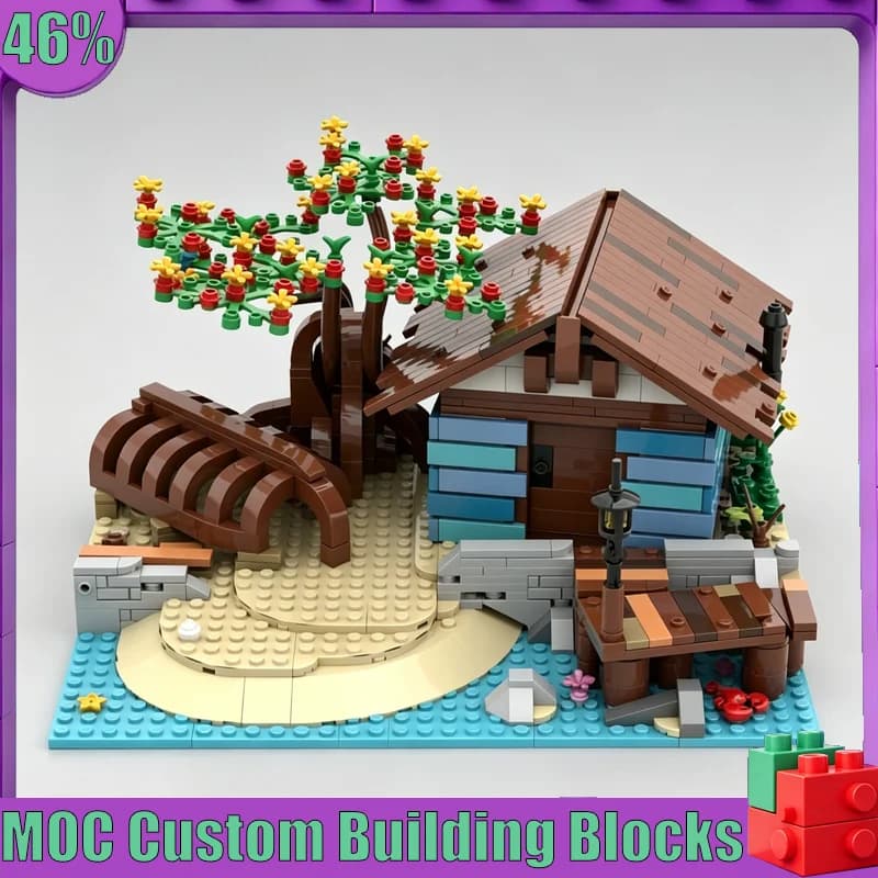 NEW 991 PCS Boatwright's Cabin MOC Model Custom Puzzle Architecture DIY Assembly Educational Toy Gift Collection Display Blocks