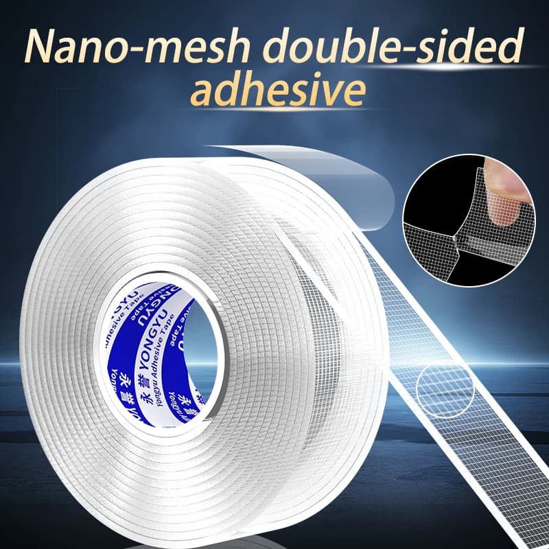 Griglia da 1/2 mm Nano Nastro biadesivo Forte adesione Installazione domestica Porta tappeti fisso Cornice per foto Parete di lavaggio ripetuta