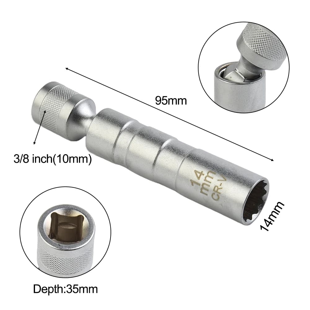 1PCS 14/16MM Chiave a tubo per scintille Strumento per la rimozione delle scintille a 12 angoli per BMW Per CRUZE BEN Accessori auto Parti
