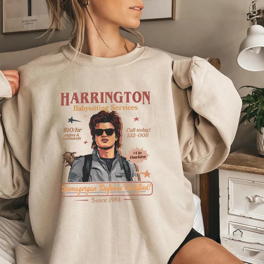 Babysitter Harrington Shirt Mother of the Year Pullover Retro St5 Funny movie sweater Unisex long sleeved sweatshirt