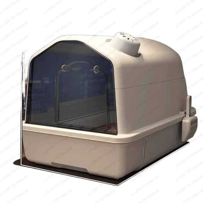 Lettiera per Gatti Antiodore Completamente Chiusa, Toilette per Gatti Extra-Large Anti-Schizzi