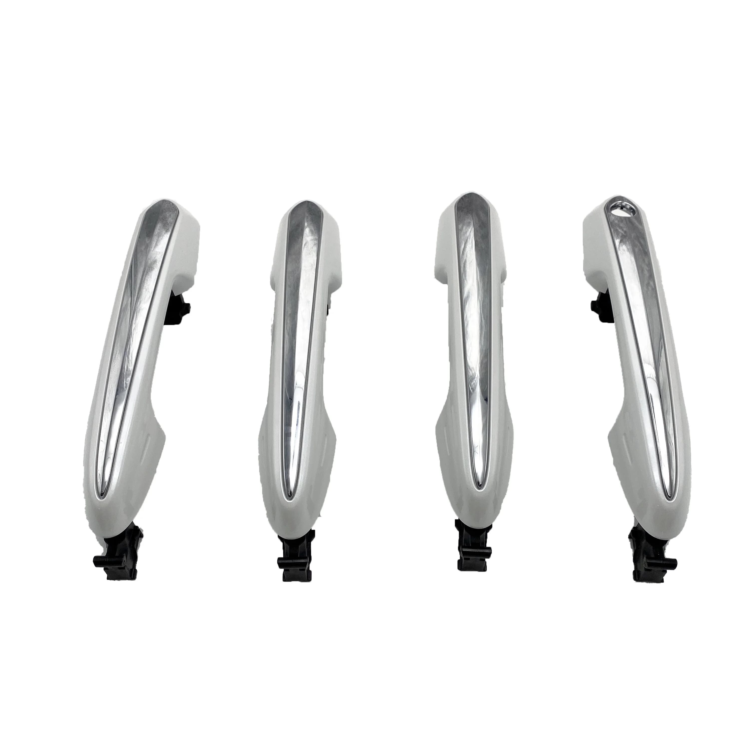 Maniglia per Porta Auto LUXESOEM per Land Cruiser LC300 2022, Bianco Perla con Sensore, Versione di Alta Gamma Cromata