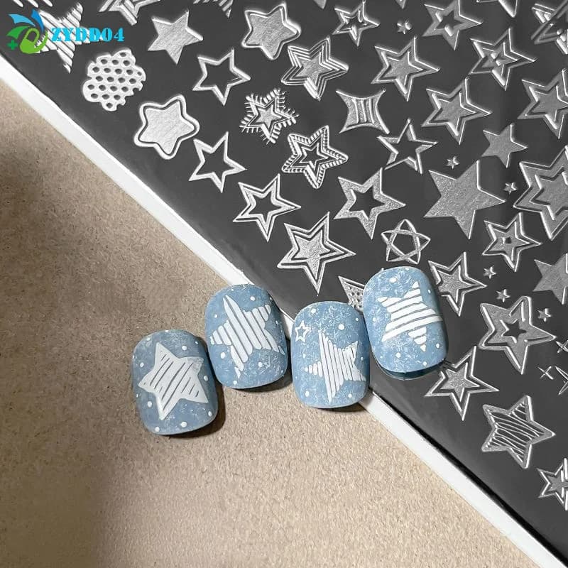●1pc Cartoon Moon Stars Nail Stamping Plates Rectangle Template Stencils Nail Art Stamp Image Plate Manicure Nail Print Tools