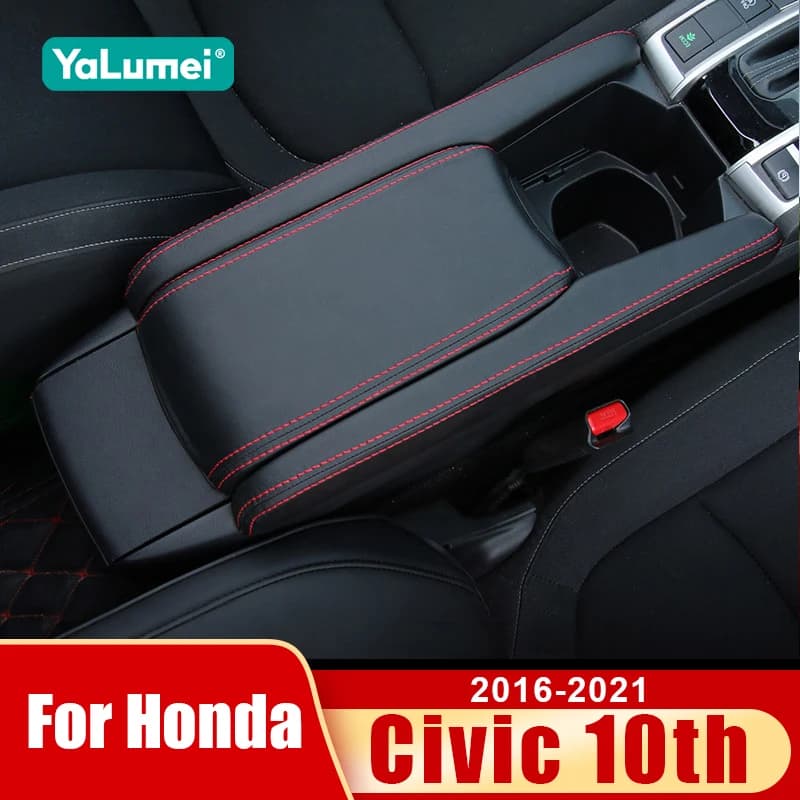 Per Honda Civic 10th Gen 2016 2017 2018 2019 2020 2021 Civic X FC Auto In Pelle Bracciolo Box Della Copertura Della Protezione Accessori