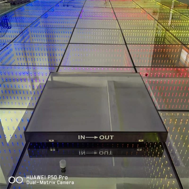 8 pezzi Piastrelle per pavimenti da ballo a led senza fili Palcoscenico magnetico 3d Festa di nozze Luce a led per balze di danza