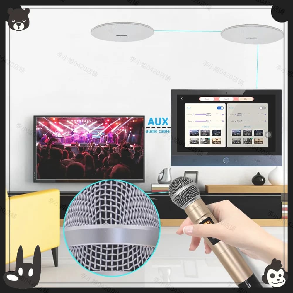 Nuovo Amplificatore da Parete Smart 2026 per Home Theater con WiFi e Bluetooth, Sistema Audio Karaoke Android per Decorazione Domestica