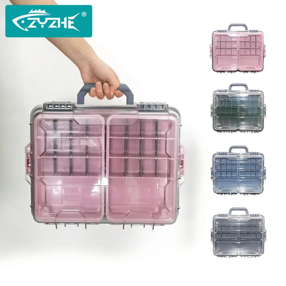 ZYZHE 1pz Multifunctional Fishing Tool Box, Double-layer Fishing Tools Container