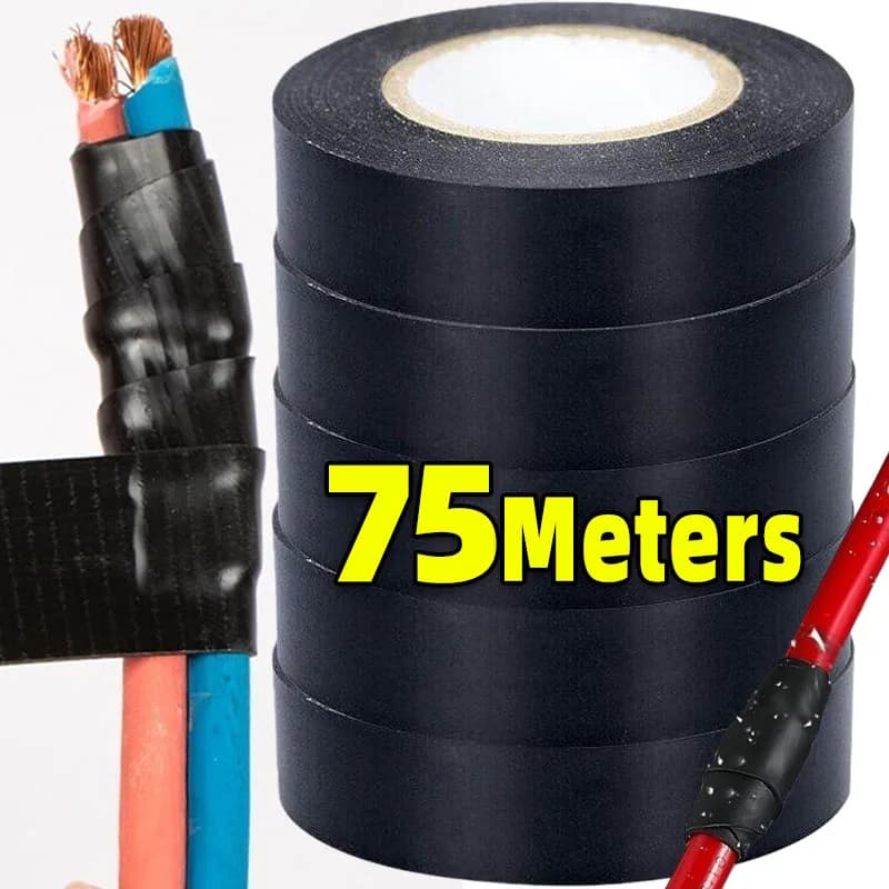 Nastro impermeabile Nastro isolante elettrico in PVC nero Nastro isolante per avvolgimento cavi Adesivo multiuso resistente al calore