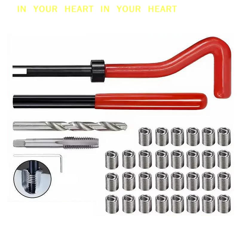 【X】30Pcs Metric Thread Repair Insert Kit M5 M6 M8 Car Pro Coil Tool M8*0.8Thread Repair Insert Kit