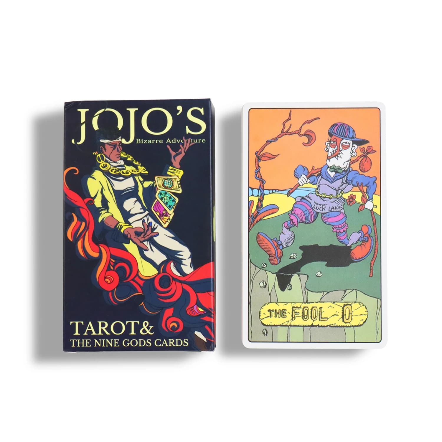 Le bizzarre avventure di JoJo STARDUST CRUSADERS Grand Akana e Royal Gods 53 Prop Jojo Tarocchi Carte Giochi da tavolo Maniche Oracle Tappetino da gioco