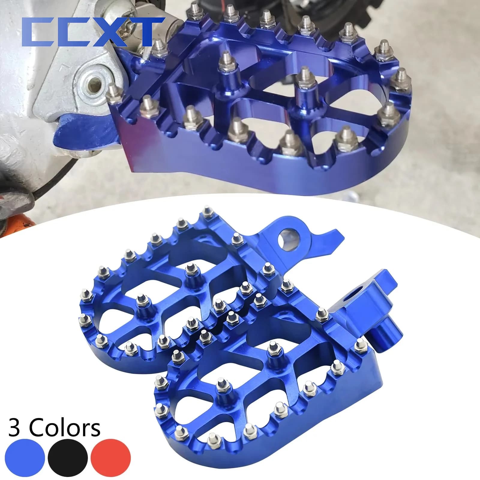 Moto di Alluminio di CNC Pedane Poggiapiedi Pedali Pedane Per Yamaha YZF450 2023-2024 YZF250 YZF450X WRF450 2024 YZ 250F 450F