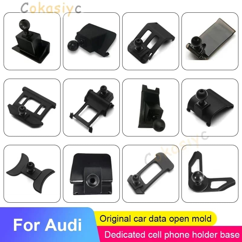 For Audi A4 A3 A5 A6 Q3 Q5 Q7 17mm Ball Head Phone Holder Base Car Center Controls Phone Stand Mount Universal Fixed Bracket