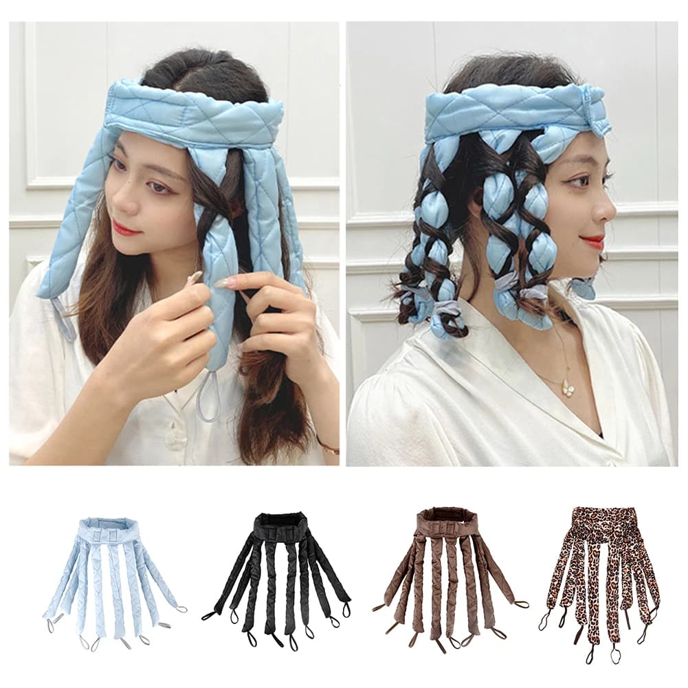 1pc Heatless Hair Bigodino Nylon Curl Rollers Soft Curling Rod Shoe Pig Sleeping Foam Riccioli Wave Tools For Styling