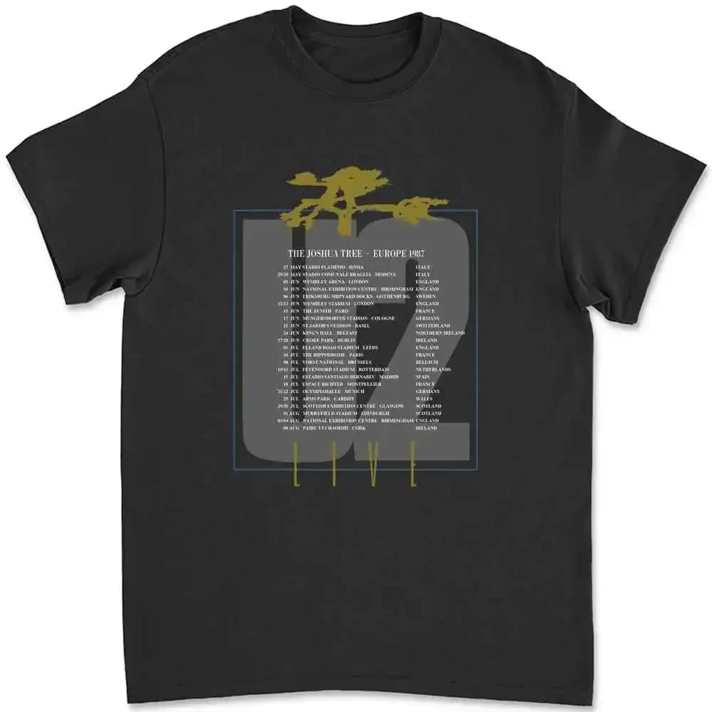 2016 Concerto bianco U2 Rock Band 1987 La maglietta Nwot del tour europeo dell'albero Joshua E74Y
