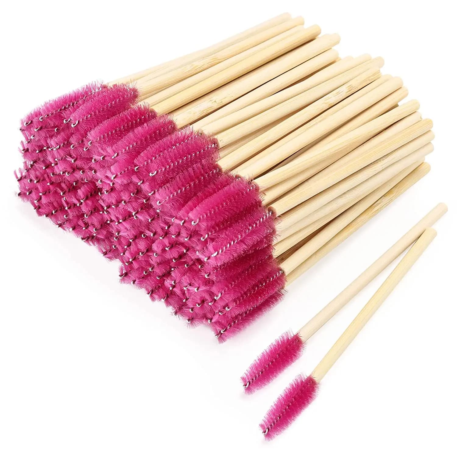 Wholesale 200pcs Disposable Bamboo Makeup Mascara Wand Eyelash Brush Tools
