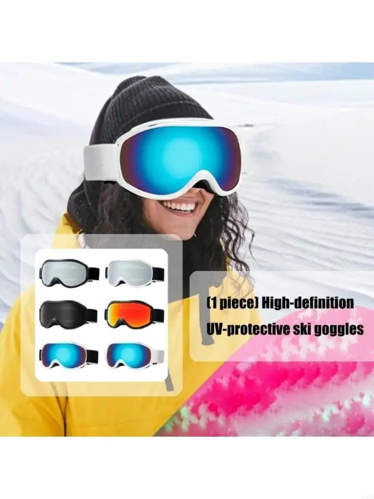 Occhiali da sci Occhiali da snowboard a doppio strato con vista ampia per donna Uomo Occhiali da sci resistenti all'appannamento