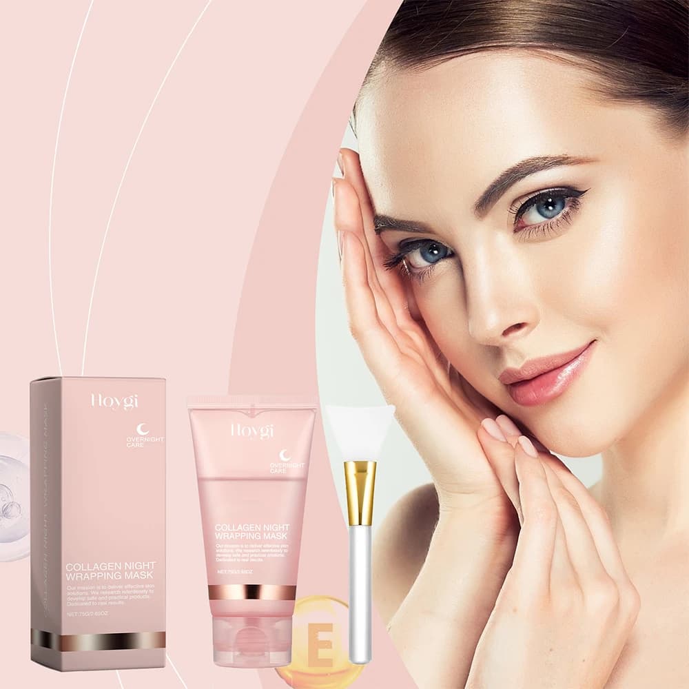 Night Face Mask at Collagen 75g, Mask Peel-Off Hydrating Deep for Female Night Care