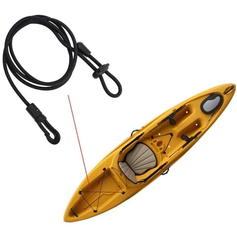 Set di 4 Guinzagli Regolabili per Pagaie da Canoa e Canne da Pesca, per Kayak, Paddle Board, Canoa e Surf