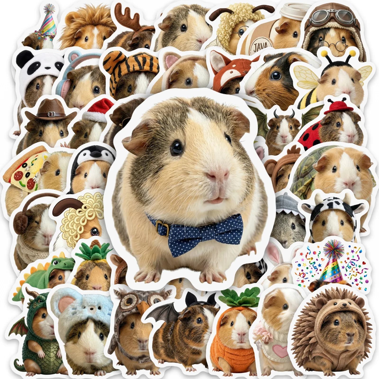 50 Pezzi Adesivi HD Carini a Forma di Animali Trasformabili, per Decorare Tazze, Skateboard, Scrapbook, Scatole Portaoggetti, Telefoni, Porta Pranzo, Decalcomanie in Vinile
