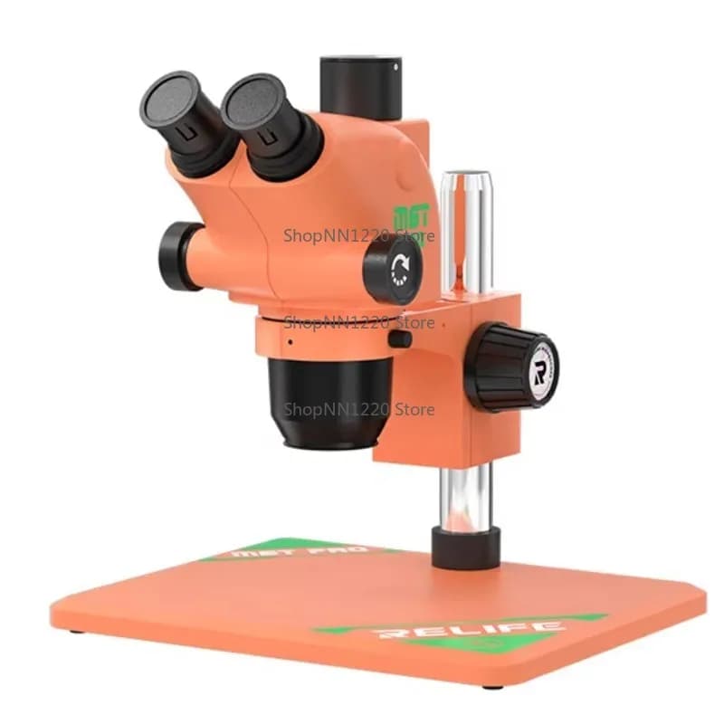 Microscopio trinoculare HD Pro-B11 Zoom continuo 6.5-65X per la riparazione di telefoni cellulari con base in alluminio di grandi dimensioni