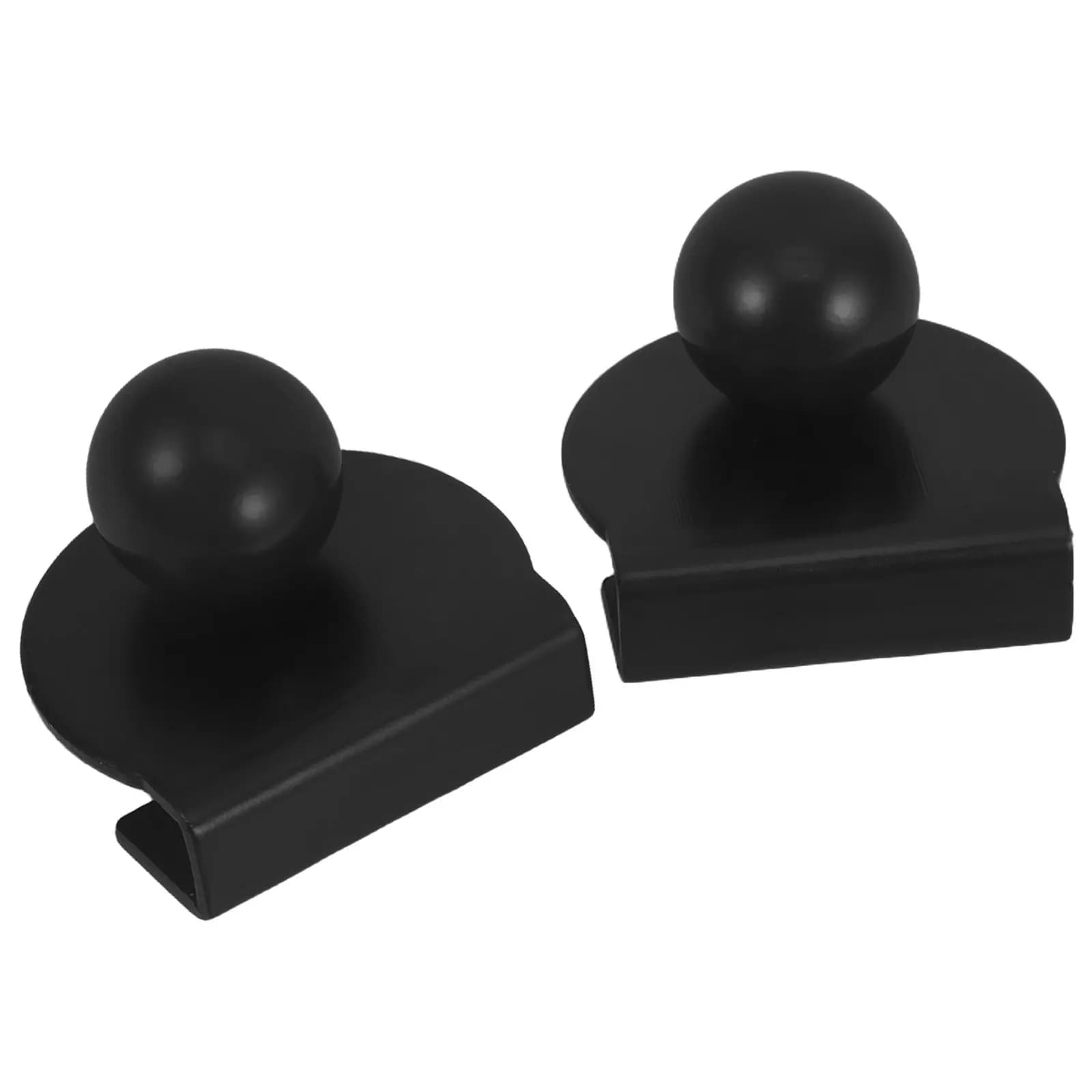 2 maniglie per porte in vetro, manopole scorrevoli nere per mobili da bagno, armadietti doccia, cassetti, 5-8 mm