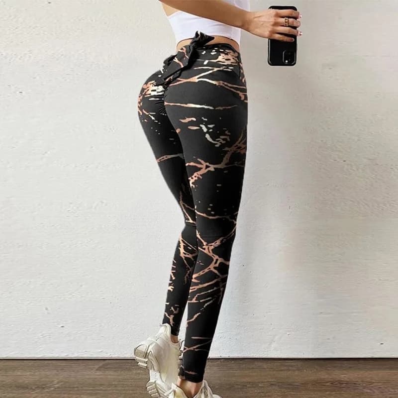 Peach-topped fitness pants, high waist, lifts the buttocks, quick-drying, base layer pants, tight-fitting, elastic yoga pants.
