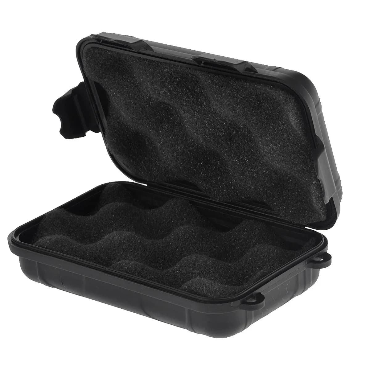 Outdoor Waterproof Storage Box Size L Black Multi-Functional Shockproof Airtight Plastic Case Container for Camping Boating