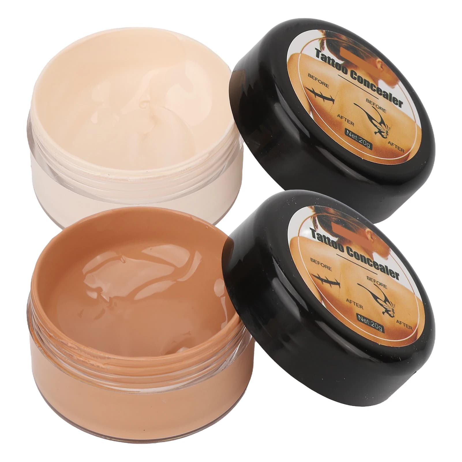 Tattoo Cover Cream Tattoo Corrector for Tattoos Waterproof Portable Makeup Leather Scarf Dark Macchie Corrector for Men Women 0.7 ounces