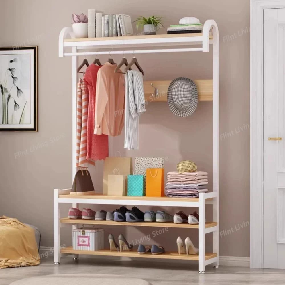 Coat Bedroom Clothes Rack Minimalist Place Saving Beautiful Luxury Clothes Rack Hanger Boutique Percheros Home Decoration