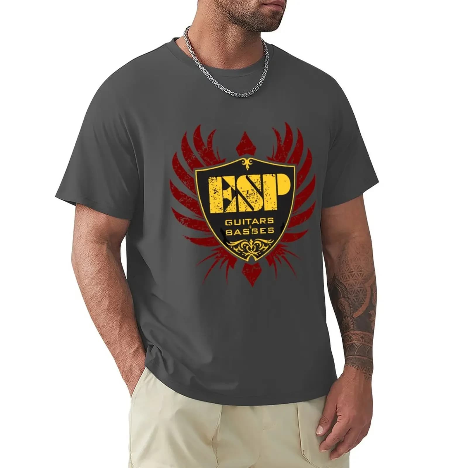 Madang-Esp-Guitars-Lontong T-Shirt animal print shirt for boys oversized t shirt sublime t shirt Men's long sleeve t shirts