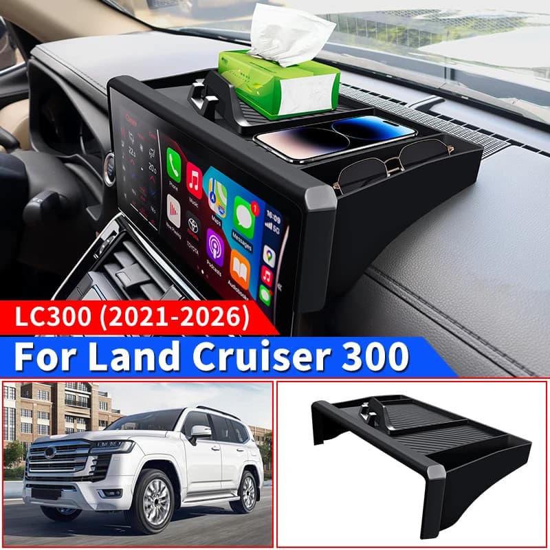 For Toyota Land Cruiser 300 (2021-2026) - Protective Housing for Multimedia Display and Vano Rear Storage - Accessories for Interior Improvement LC300