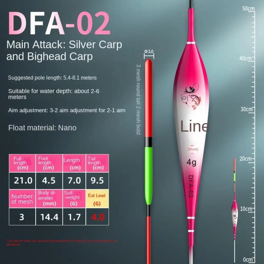 2 Pezzi Galleggiante da Pesca Rocky con Indicatore, Tubo Scorrevole per la Pesca a Deriva, Galleggianti Sensibili, Bobber con Coda Triangolare Accattivante
