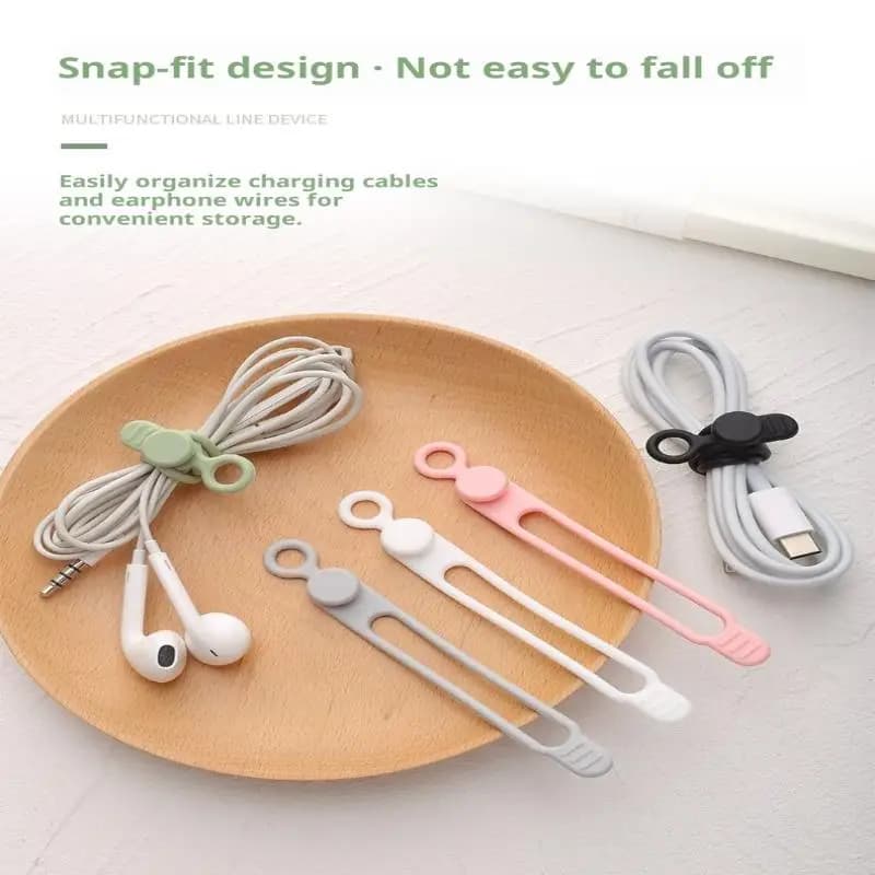 10PCS Silicone Cable Ties,Cord Organizer,Cable Straps,Reusable Cord Ties,Travel Cable Organizer ,Cute Elastic Tie, Wire Ties