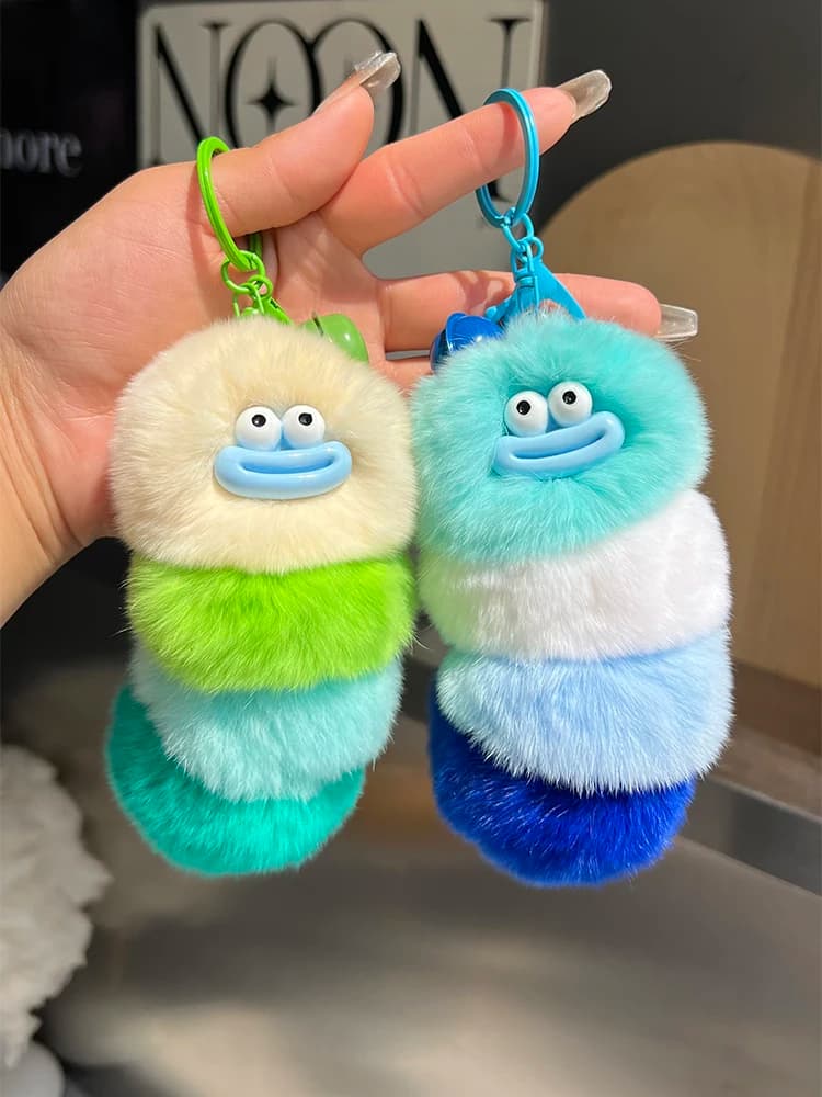 2024 carino pelliccia di coniglio bambola portachiavi auto portachiavi ciondolo peluche borsa da scuola ciondolo regalo zaino accessori borsa