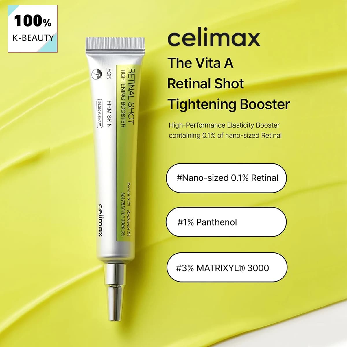 Celimax THE VITA-A RETINAL SHOT TIGHTENING BOOSTER, Idratante, Rassodante e Minimizzatore di Pori, Skincare Coreana, K-Beauty, Trucco Coreano