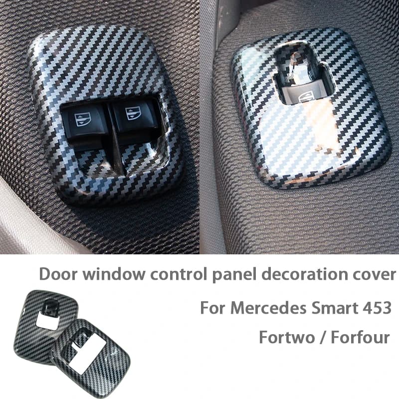 Copertura decorativa del pannello di controllo della finestra della portiera dell'auto per Mercedes Smart 453 Fortwo Forfour W453 Accessori interni Trim