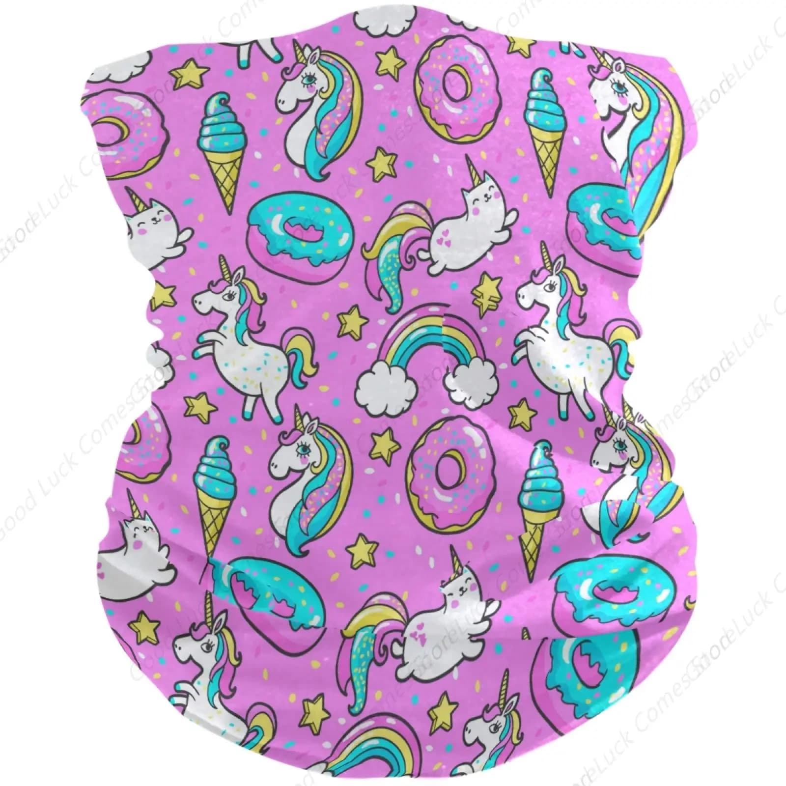 Protective Veil Scarves Unicorn Cat Blue Donut Women Men Scarf Sunscreen Dust Wind UV Sun Hair Wrapping Wristband Headwear