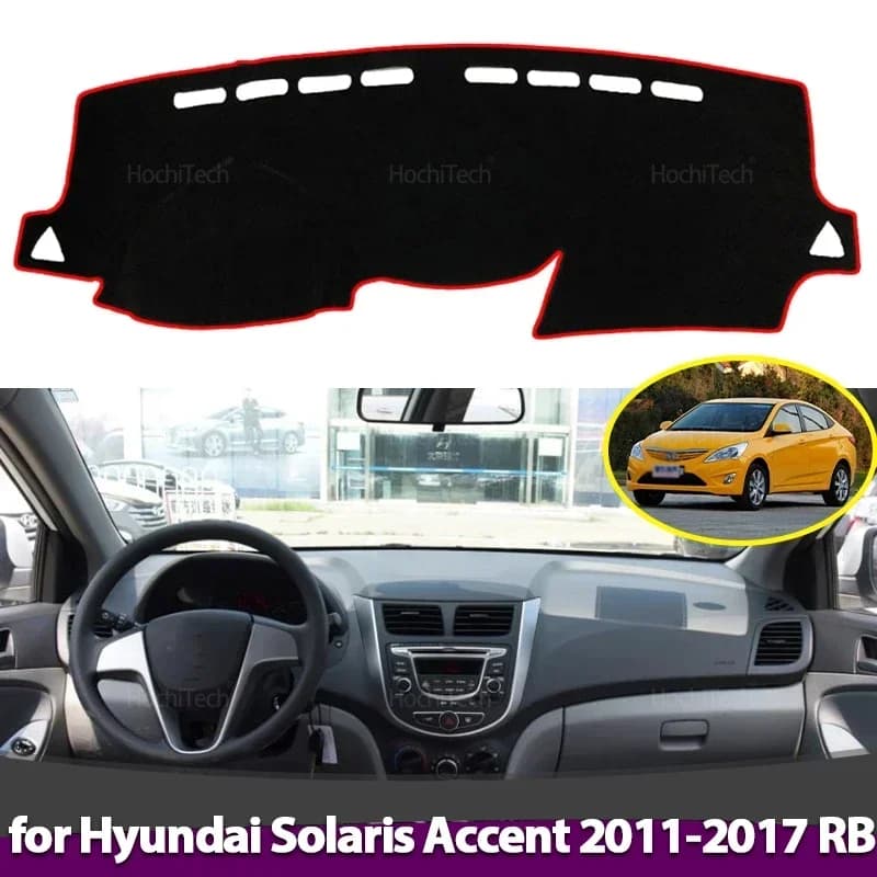 Anti-slip Dashboard Protective Cover Pad Accessories Auto Parasol Car Cap for Hyundai Solaris Accent 2011-2017 RB