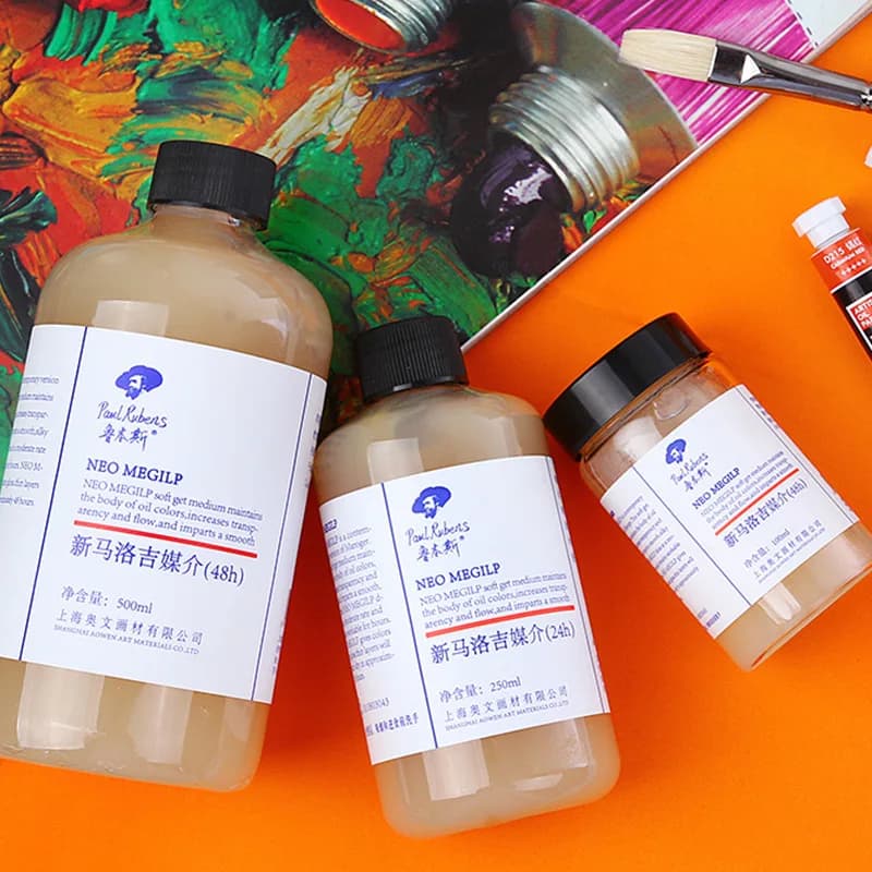 Maloji Alkyd Resin Medium Drying for Moderate 24 Hours To Increase Pigment Transparency 500ml Oil Painting Supplies