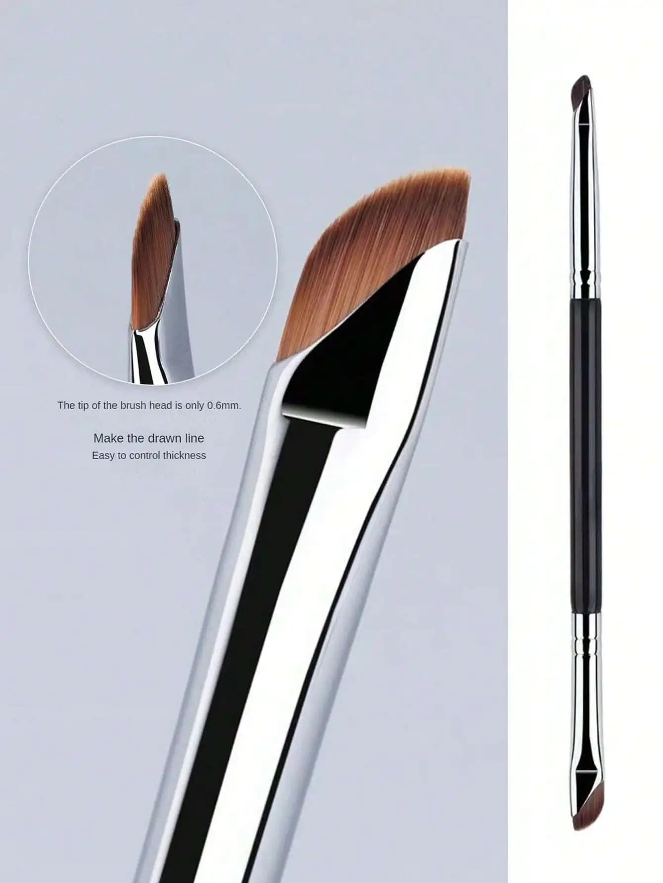 Pennello Eyeliner a Doppia Punta/Pennello per Dettagli/Pennello per Sfumatura Ombretto, Pennello Angolato per Sopracciglia, Pennello per Sopracciglia, Pennello per Ombretto, Spoolie, Pennello Spoolie, Omaggi