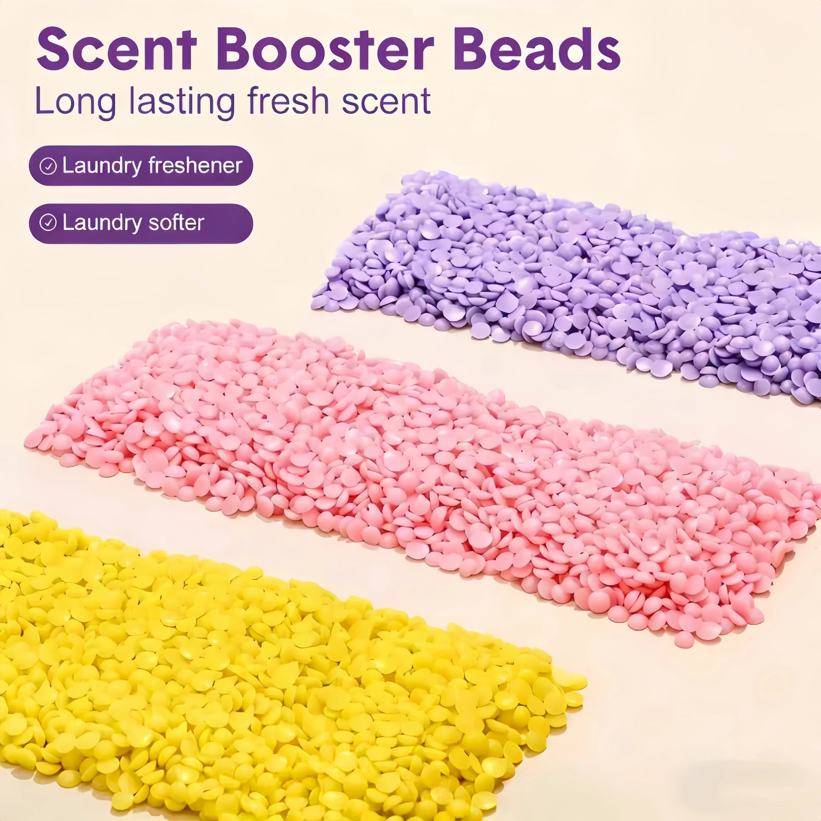 Laundry Scent Booster Beads, Net Weight 800g per Bottle, with Measuring Scoop. Fragrance Enhancer, Active Floral Scent. Fabric S