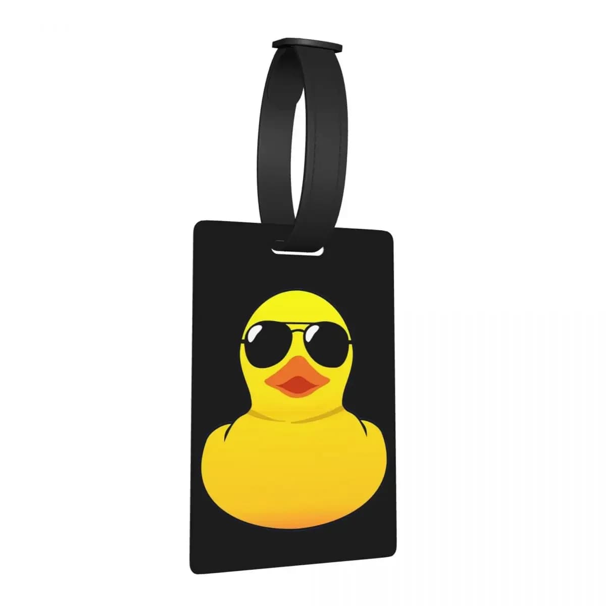 Etichette per bagagli con anatra in gomma fresca Accessori per valigie Etichetta per imbarco per bagagli portatile da viaggio Porta etichette ID Nome Indirizzo