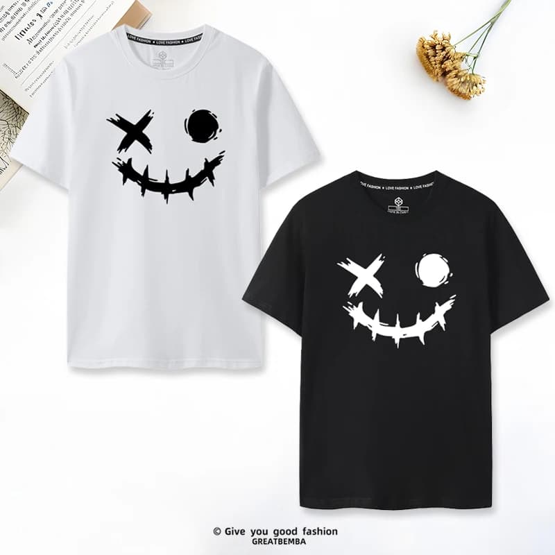 Halloween Kids Short Sleeve T-Shirt Pumpkin Ghost Design Cotton Unisex Parent-Child Halloween Themed Clothing for Boys And Girls